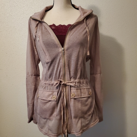 Mur Mur Tops - NWT MurMur Double Zipper Lightweight Hoodie